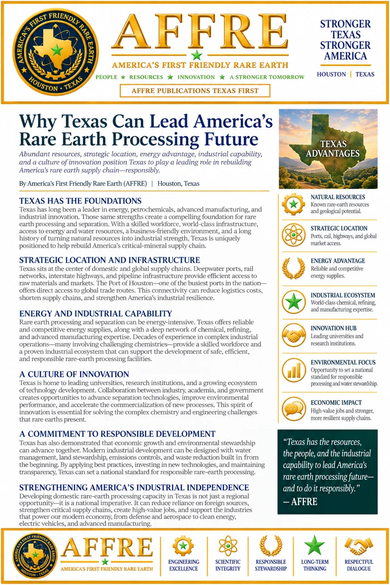 Cover artwork for Why Texas Can Lead America’s Rare Earth Processing Future
